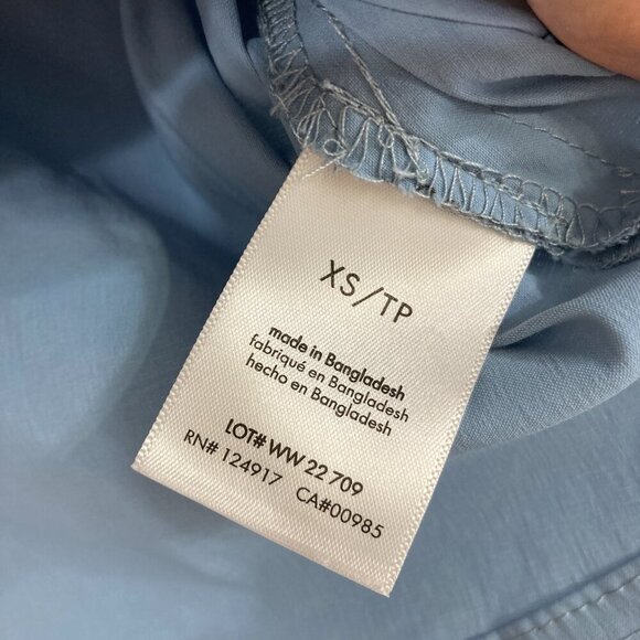 WeWoreWhat Revolve Cropped Quarter Zip Pullover Solid- Dusty Blue XS - Picture 8 of 11